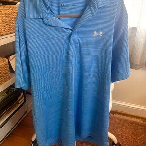 Large, Men's Blue Under Armour Golf Shirt